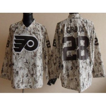 Philadelphia Flyers #28 Claude Giroux White Camo Jersey