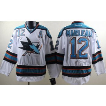 San Jose Sharks #12 Patrick Marleau White Jersey