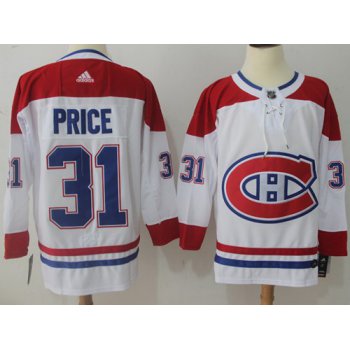 Adidas Canadiens #31 Carey Price White Road Authentic Stitched NHL Jersey