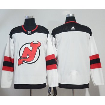 Adidas New Jersey Devils Blank White Road Authentic Stitched NHL Jersey