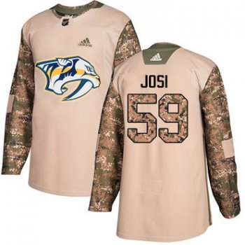 Adidas Predators #59 Roman Josi Camo Authentic 2017 Veterans Day Stitched NHL Jersey