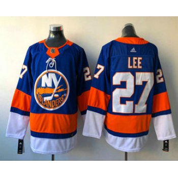 Men's New York Islanders #27 Anders Lee Blue Home 2017-2018 Hockey Stitched NHL Jersey