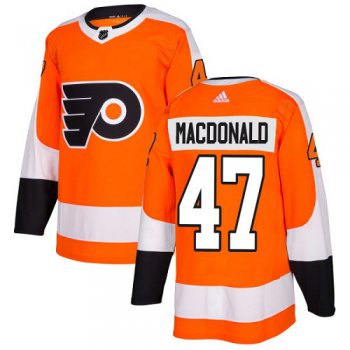 Adidas Philadelphia Flyers #47 Andrew MacDonald Orange Home Authentic Stitched NHL Jersey