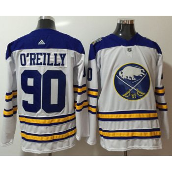 Adidas Sabres #90 Ryan O'Reilly White Road Authentic Stitched NHL Jersey