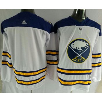 Adidas Sabres Blank White Road Authentic Stitched NHL Jersey