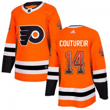 Men's Philadelphia Flyers #14 Sean Coutureir Orange Drift Fashion Adidas Jersey