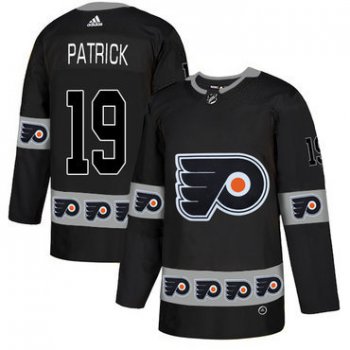 Men's Philadelphia Flyers #19 Nolan Patrick Black Team Logos Fashion Adidas Jersey