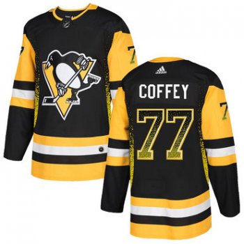 Men's Pittsburgh Penguins #77 Paul Coffey Black Drift Fashion Adidas Jersey