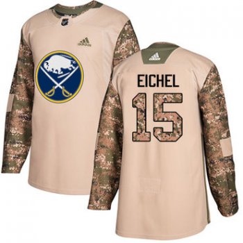 Adidas Sabres #15 Jack Eichel Camo Authentic 2017 Veterans Day Stitched NHL Jersey