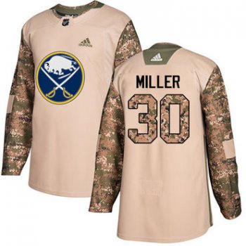 Adidas Sabres #30 Ryan Miller Camo Authentic 2017 Veterans Day Stitched NHL Jersey