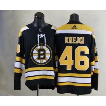 Men's Boston Bruins #46 David Krejci Black 2017-2018 adidas Hockey Stitched NHL Jersey