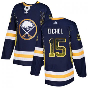 Men's Buffalo Sabres #15 Jack Eichel Navy Drift Fashion Adidas Jersey