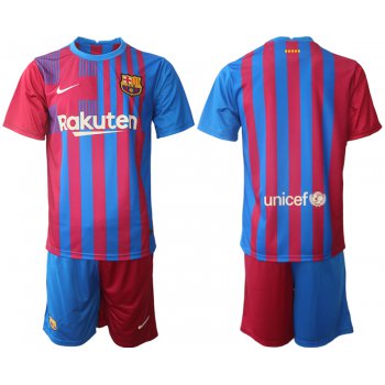 Men 2021-2022 Club Barcelona home red blank Nike Soccer Jerseys