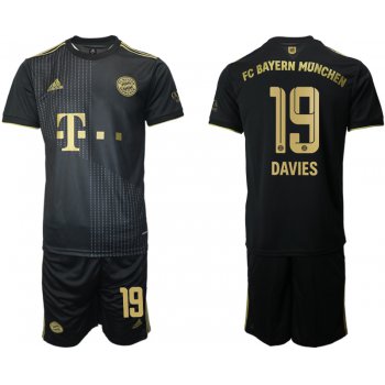 Men 2021-2022 Club Bayern Munich away black 19 Adidas Soccer Jersey