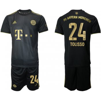 Men 2021-2022 Club Bayern Munich away black 24 Adidas Soccer Jersey