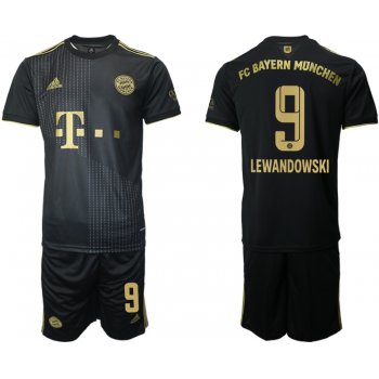 Men 2021-2022 Club Bayern Munich away black 9 Adidas Soccer Jersey