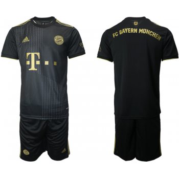 Men 2021-2022 Club Bayern Munich away black blank Adidas Soccer Jersey