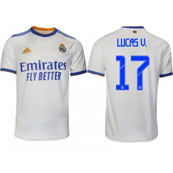 Men 2021-2022 Club Real Madrid home aaa version white 17 Soccer Jerseys