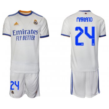 Men 2021-2022 Club Real Madrid home white 24 Soccer Jerseys