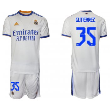 Men 2021-2022 Club Real Madrid home white 35 Soccer Jerseys