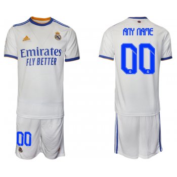 Men 2021-2022 Club Real Madrid home white customized Soccer Jerseys