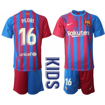 Youth 2021-2022 Club Barcelona home red 16 Nike Soccer Jersey