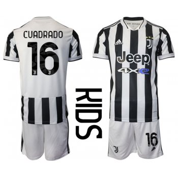 Youth 2021-2022 Club Juventus home white 16 Adidas Soccer Jersey