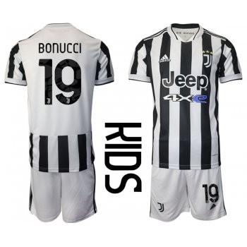 Youth 2021-2022 Club Juventus home white 19 Adidas Soccer Jersey