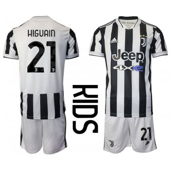 Youth 2021-2022 Club Juventus home white 21 Adidas Soccer Jersey