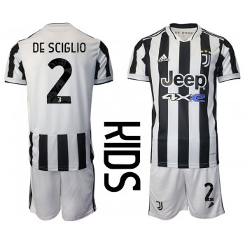 Youth 2021-2022 Club Juventus home white 2 Adidas Soccer Jersey