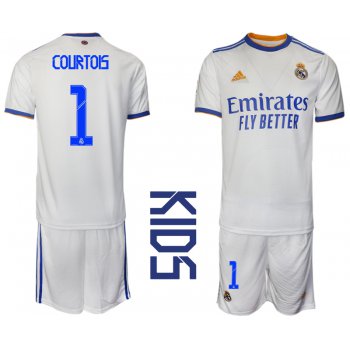 Youth 2021-2022 Club Real Madrid home white 1 Soccer Jerseys1