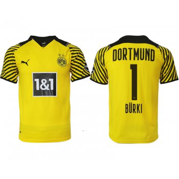 Men 2021-2022 Club Borussia Dortmund home yellow aaa version 1 Soccer Jersey