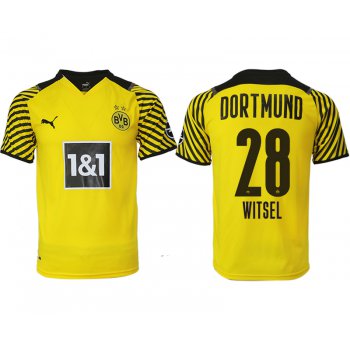 Men 2021-2022 Club Borussia Dortmund home yellow aaa version 28 Soccer Jersey