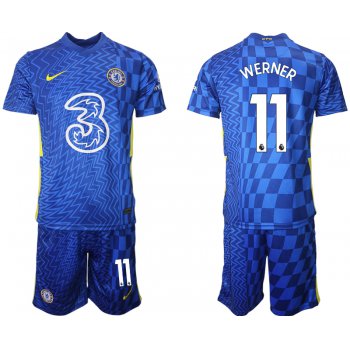 Men 2021-2022 Club Chelsea FC home blue 11 Nike Soccer Jerseys1