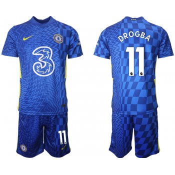 Men 2021-2022 Club Chelsea FC home blue 11 Nike Soccer Jerseys