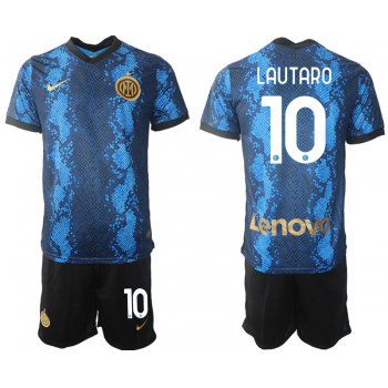 Men 2021-2022 Club Inter Milan home blue 10 Nike Soccer Jersey