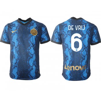 Men 2021-2022 Club Inter Milan home blue aaa versio 6 Nike Soccer Jersey