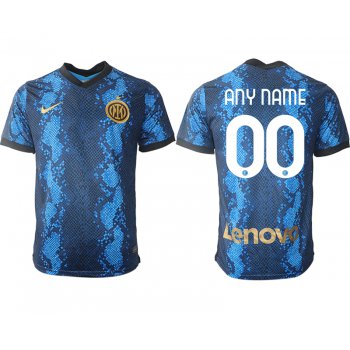 Men 2021-2022 Club Inter Milan home blue aaa versio customized Nike Soccer Jersey