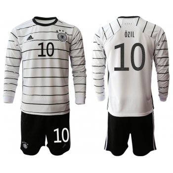 Men 2021 European Cup Germany home white Long sleeve 10 Soccer Jersey