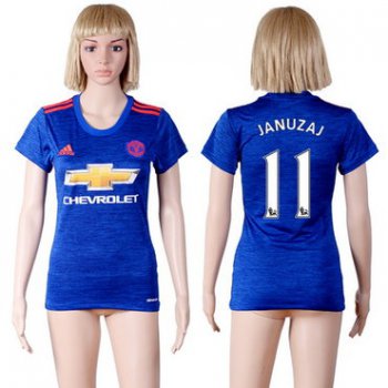 2016-17 Manchester United #11 JANUZAJ Away Soccer Women's Red AAA+ Shirt