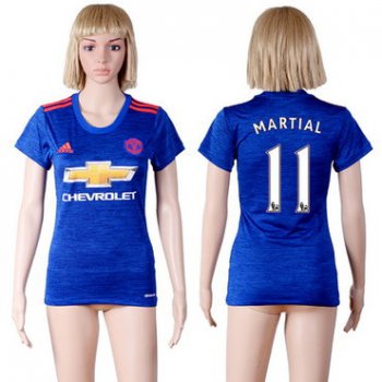 2016-17 Manchester United #11 MARTIAL Away Soccer Women's Red AAA+ Shirt