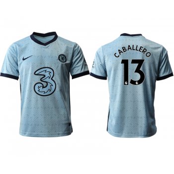 Men 2020-2021 club Chelsea away aaa version 13 Light blue Soccer Jerseys