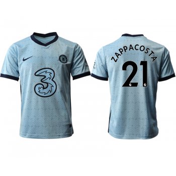 Men 2020-2021 club Chelsea away aaa version 21 Light blue Soccer Jerseys