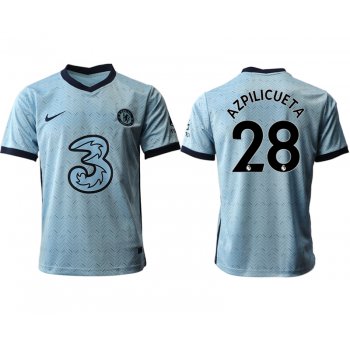 Men 2020-2021 club Chelsea away aaa version 28 Light blue Soccer Jerseys