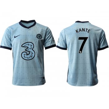 Men 2020-2021 club Chelsea away aaa version 7 Light blue Soccer Jerseys