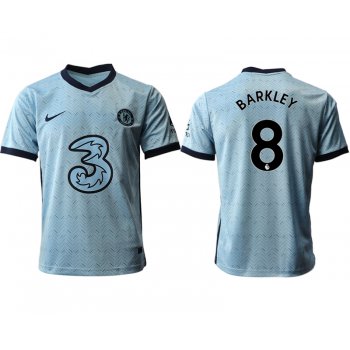 Men 2020-2021 club Chelsea away aaa version 8 Light blue Soccer Jerseys