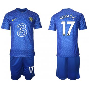 Men 2021-2022 Club Chelsea FC home blue 17 Nike Soccer Jersey