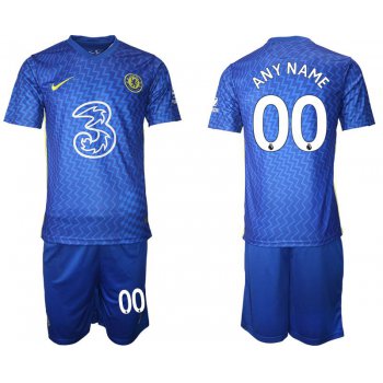 Men 2021-2022 Club Chelsea FC home blue customized Nike Soccer Jersey