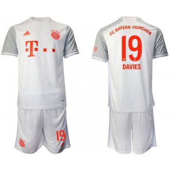 Men 2020-2021 club Bayern Munich away 19 white Soccer Jerseys