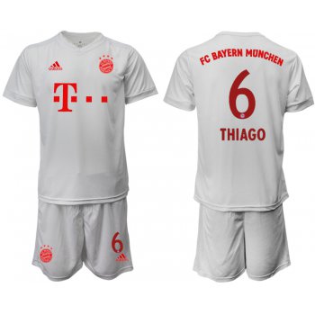 Men 2020-2021 club Bayern Munich away 6 white goalkeeper Soccer Jerseys